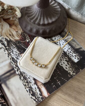 Collar Snake Heart Gold