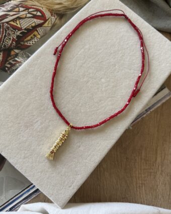 Collar Pez Cristal Dore