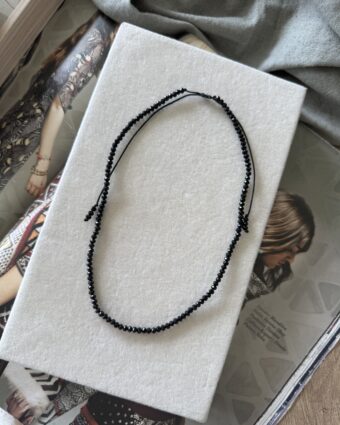 Collar Cristal Liso Negro