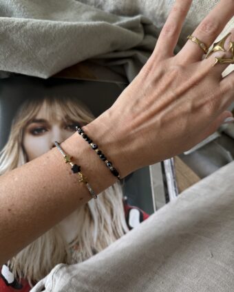 Pack pulseras tobilleras ojitos y estrellas black