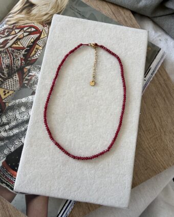 Collar Stone Bordo
