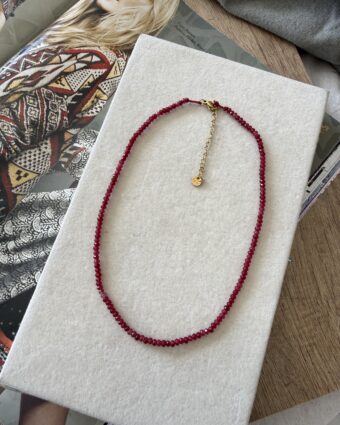 Collar Stone Bordo