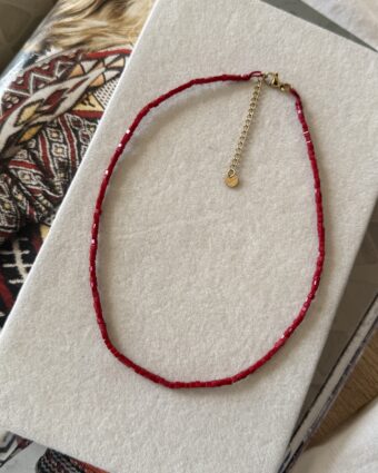 Collar Cristal Basic Bordo