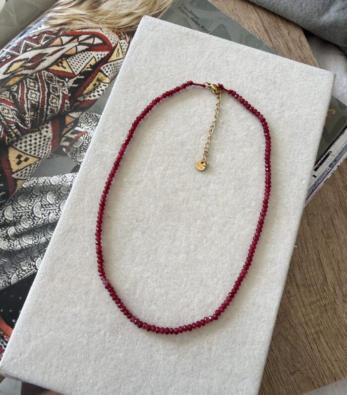 Collar Stone Bordo