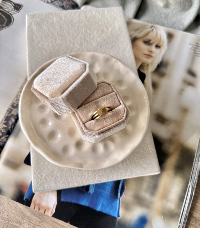 Anillo trío trébol de la suerte