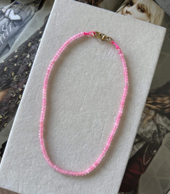 Collar Natural Stone Rosa
