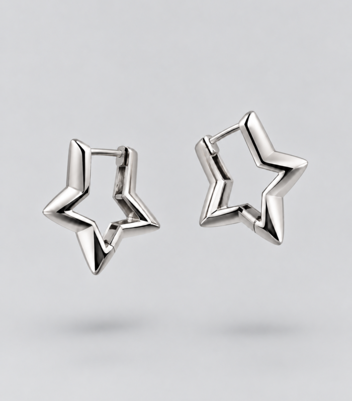 Aros mini Star plateados